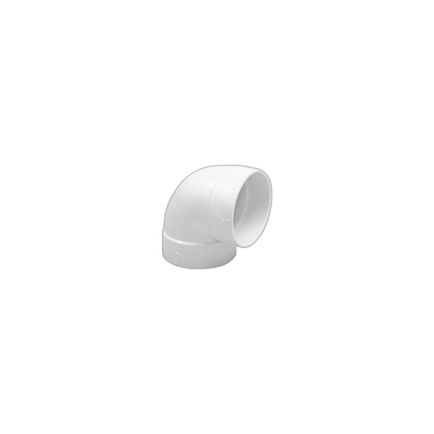 Vaculine 90° Short-Radius PVC Elbow, 2 in. (Female/Female)