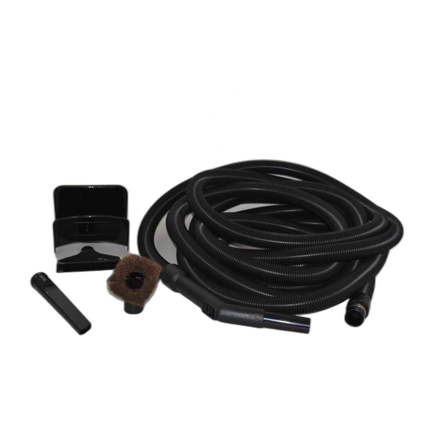 Central Vacuum Garage Kit 35-Foot Black Hose with Tools