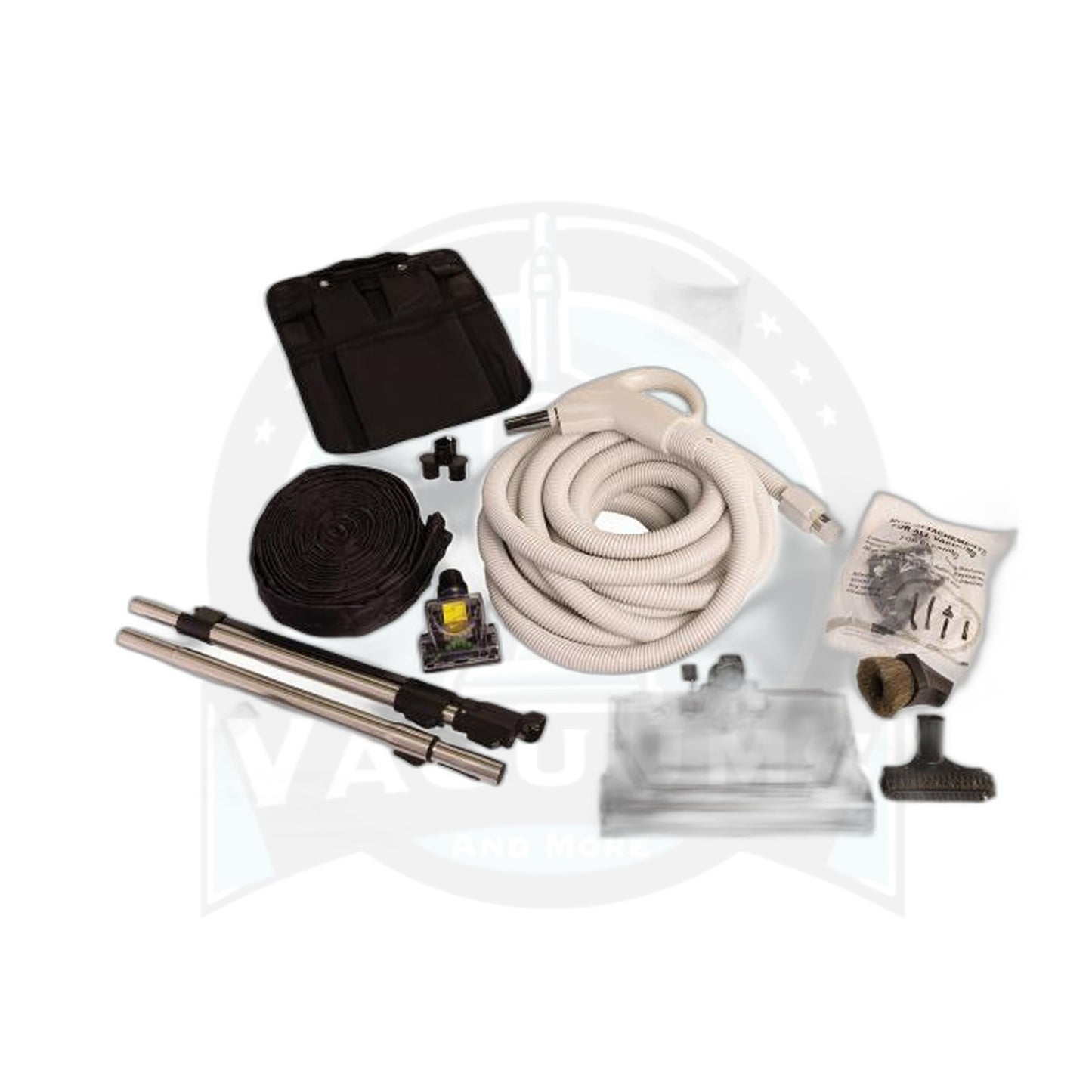 Titan T7 Prime Central Vacuum Kit - 30 Ft Direct Connect Hose with Deluxe Power Nozzle