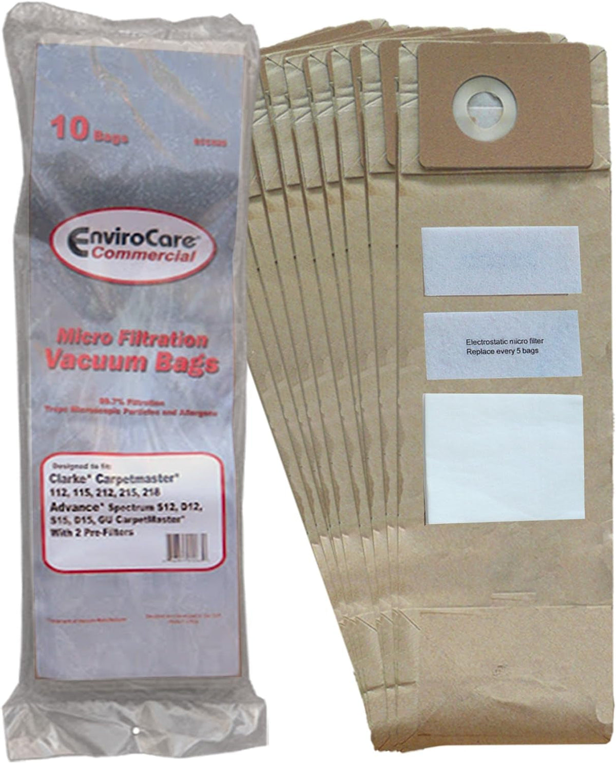 EnviroCare ECC520 Bags and Filters for Clarke Carpetmaster