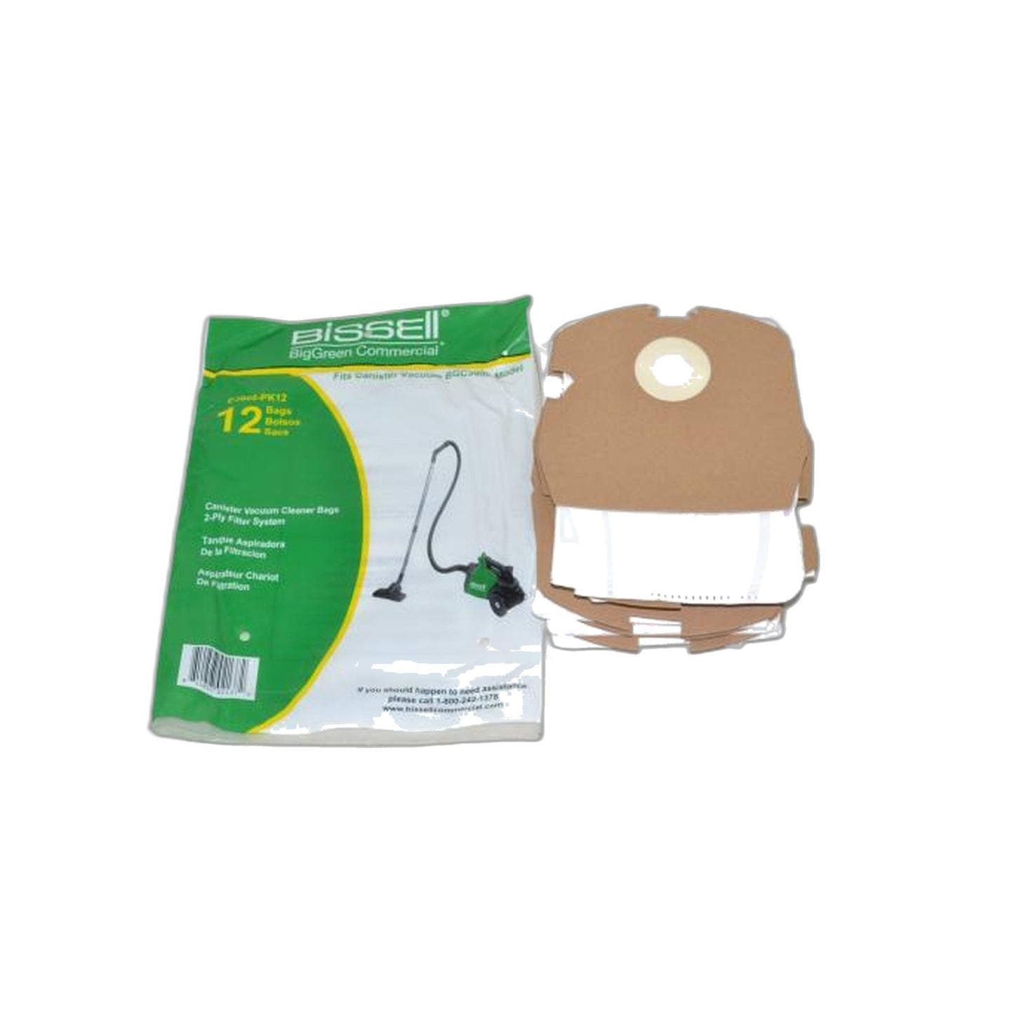 Bissell Compact Canister Paper Bags (12 Pack) - Fits BGC3000