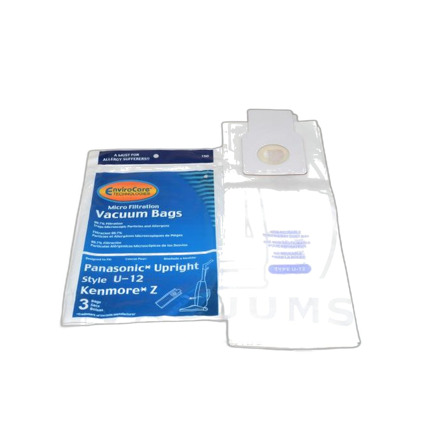Panasonic U-12 / Kenmore Type Z Paper Bags - 3 Pack