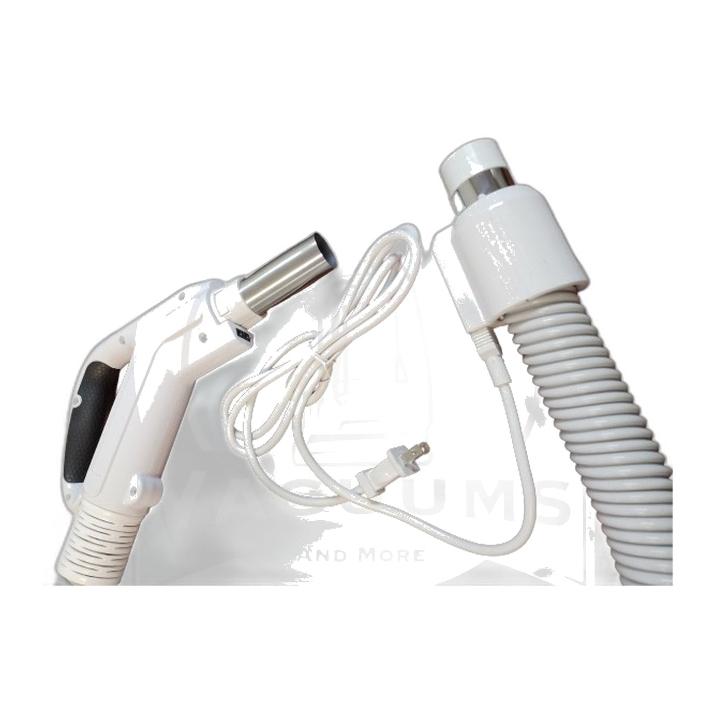 30 ft Dual-Voltage Central Vacuum Hose with Pigtail, 1-3/8" Light Grey