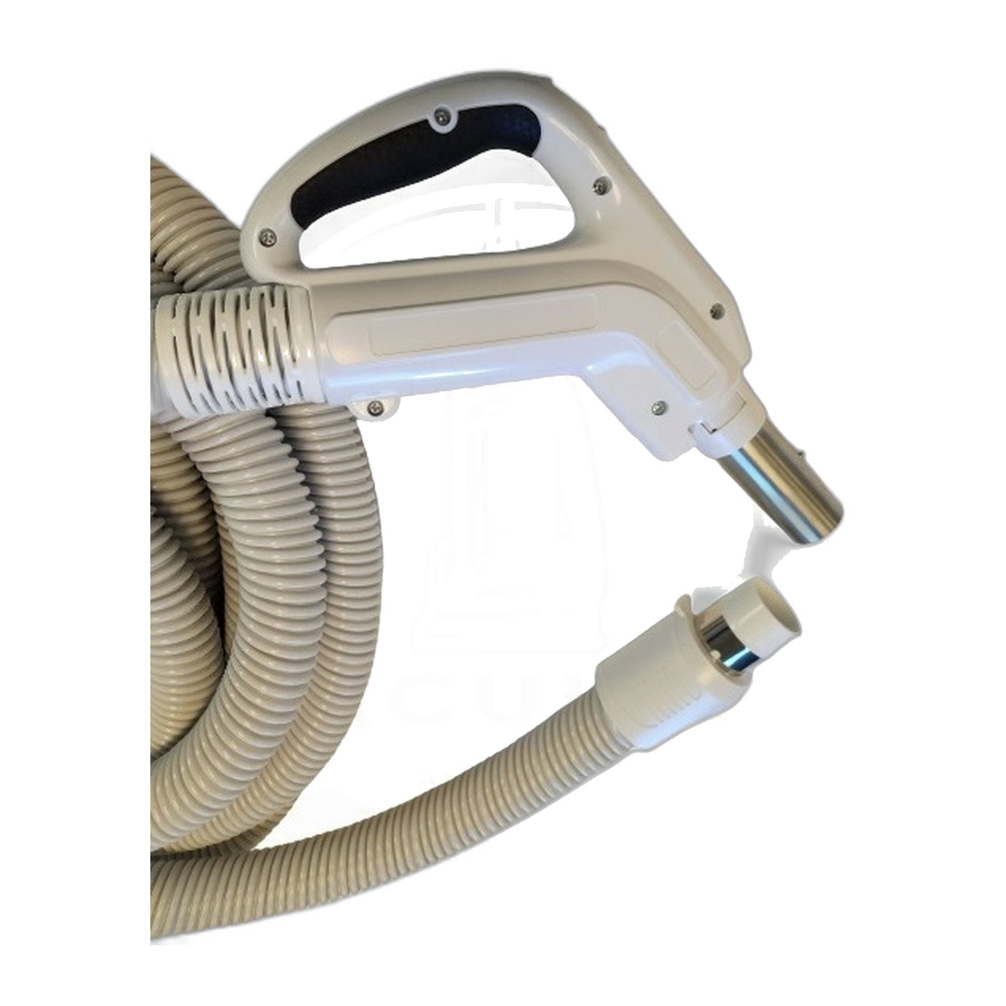 Jinhua 35 ft Low Voltage Button-Lock Central Vacuum Hose, Light Gray