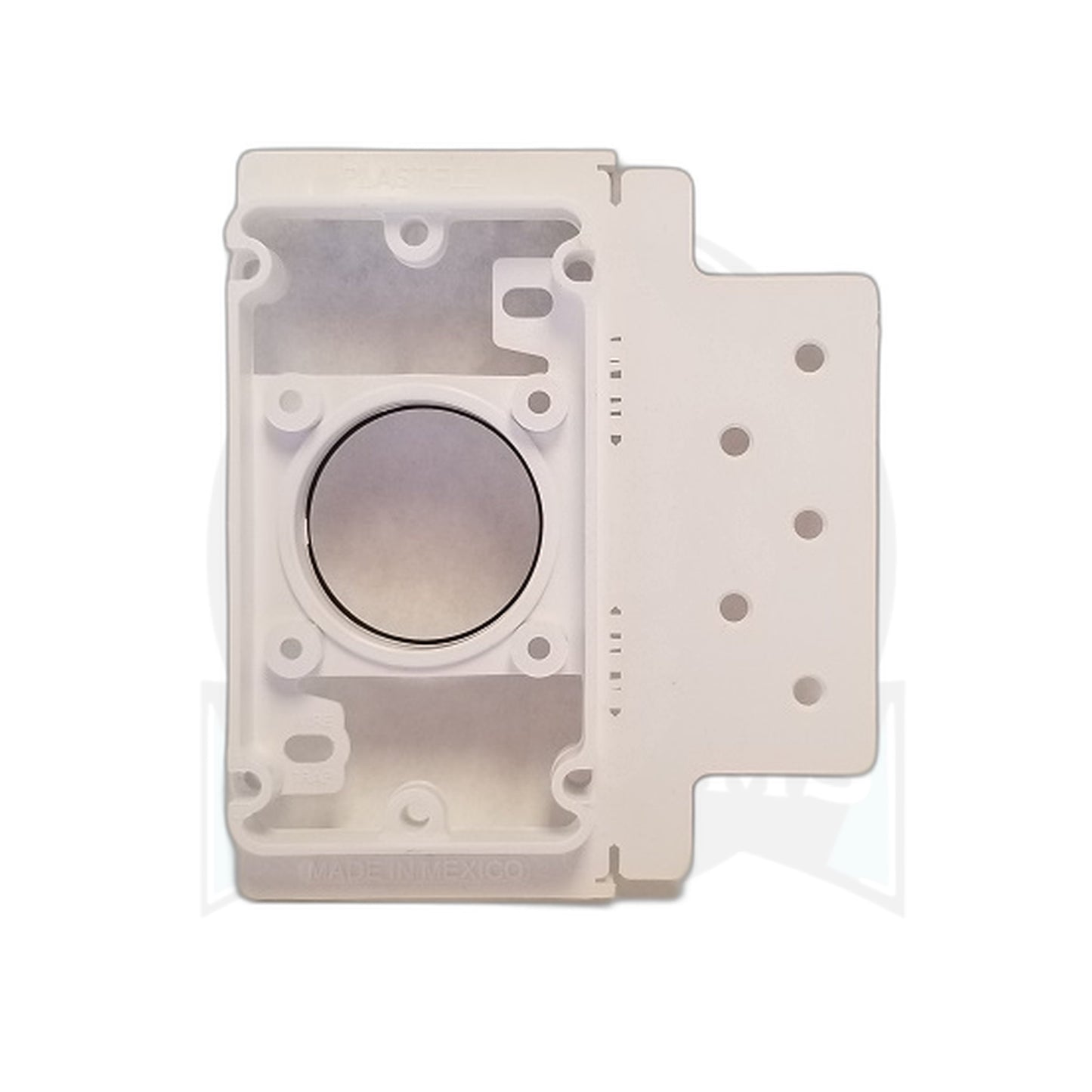 Universal Mounting Plate for Rectangular Central Vacuum Inlet Valves, White