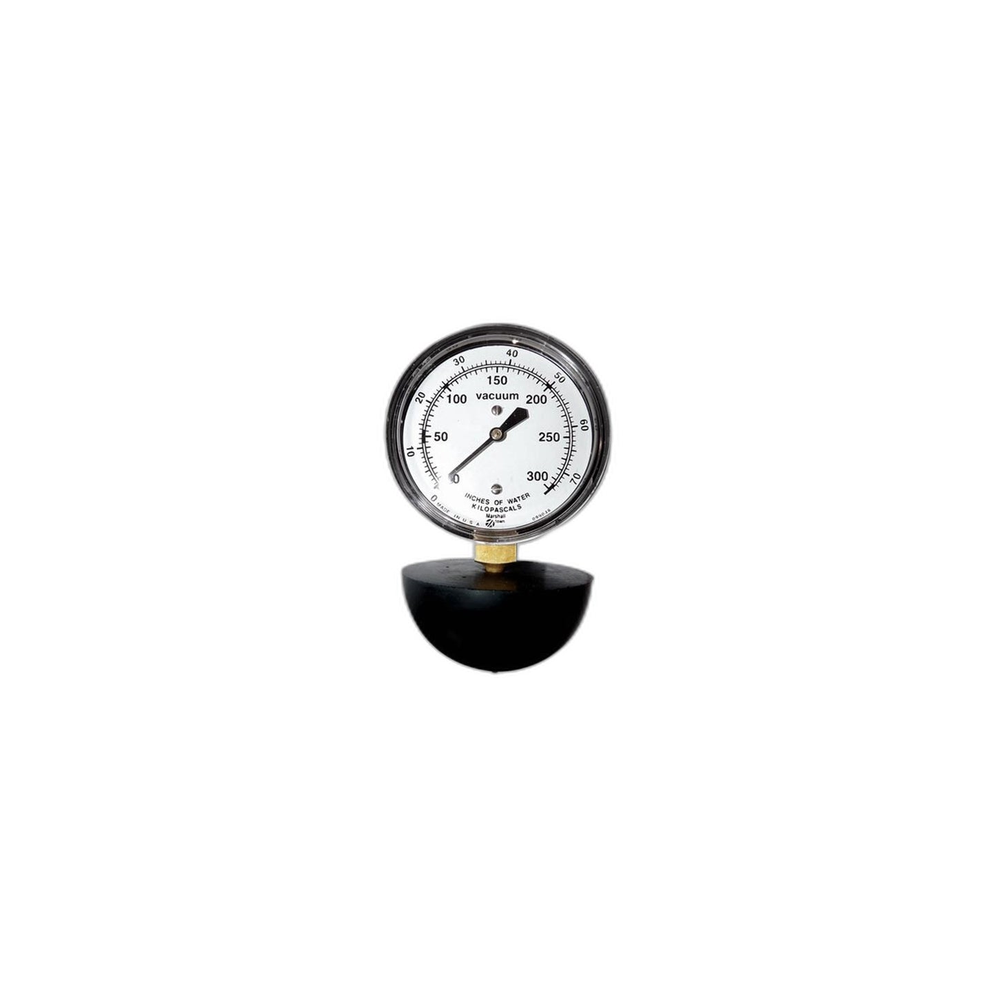 Central Vacuum Water-Lift Suction Gauge, 0-200 in H2O
