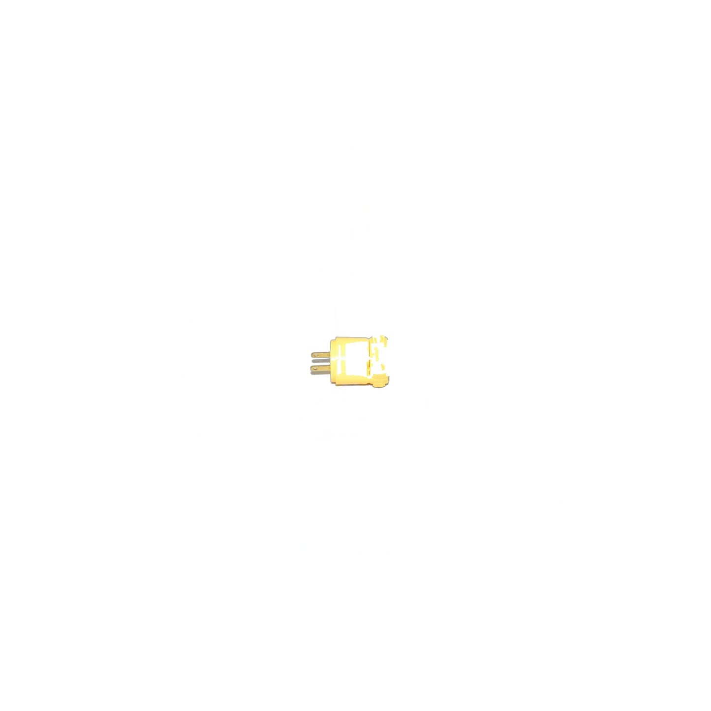 Cooper 4862 Commercial Grade 2-Wire Male Plug - Yellow, 15A/125V
