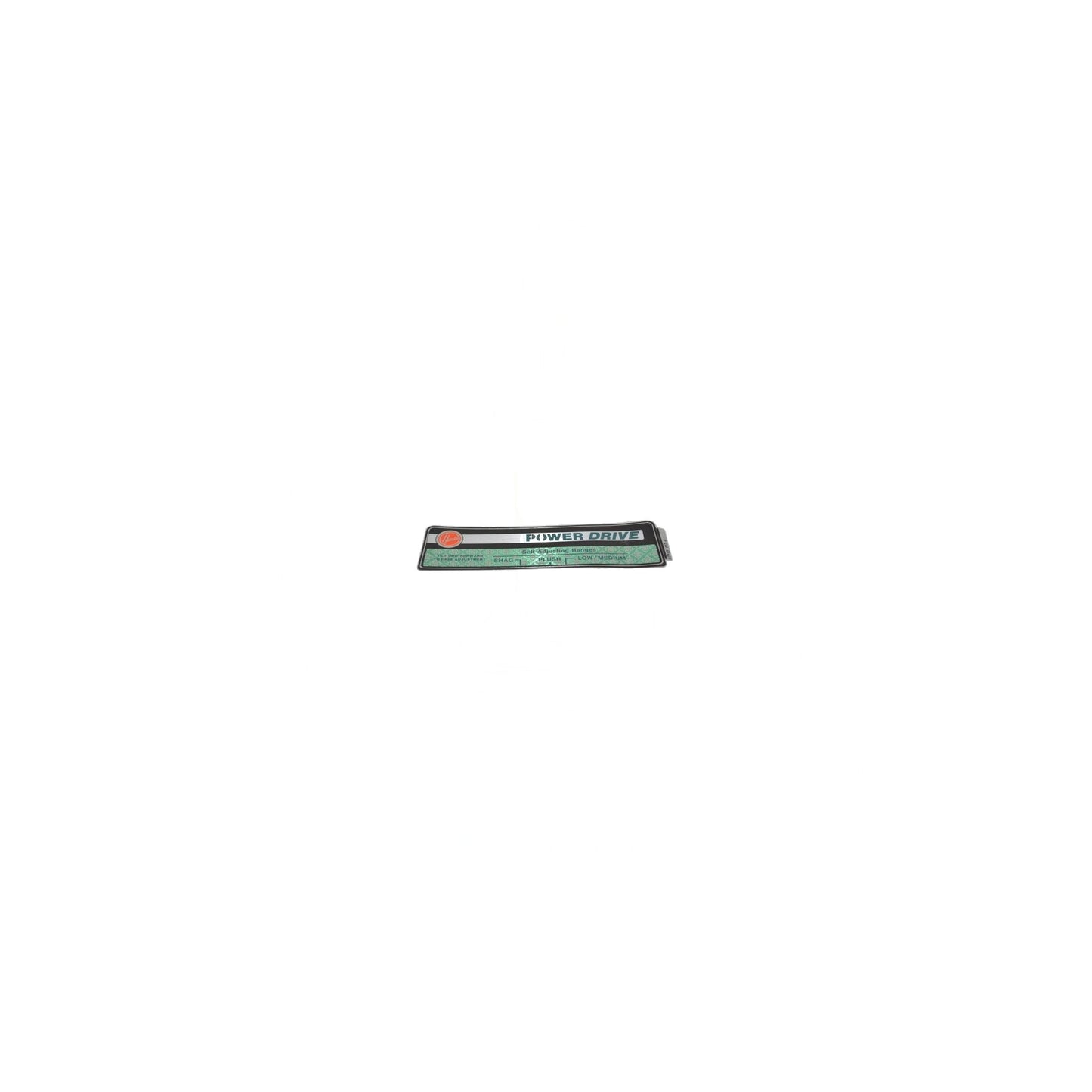 Hood Nameplate (Green) - Hoover 3105