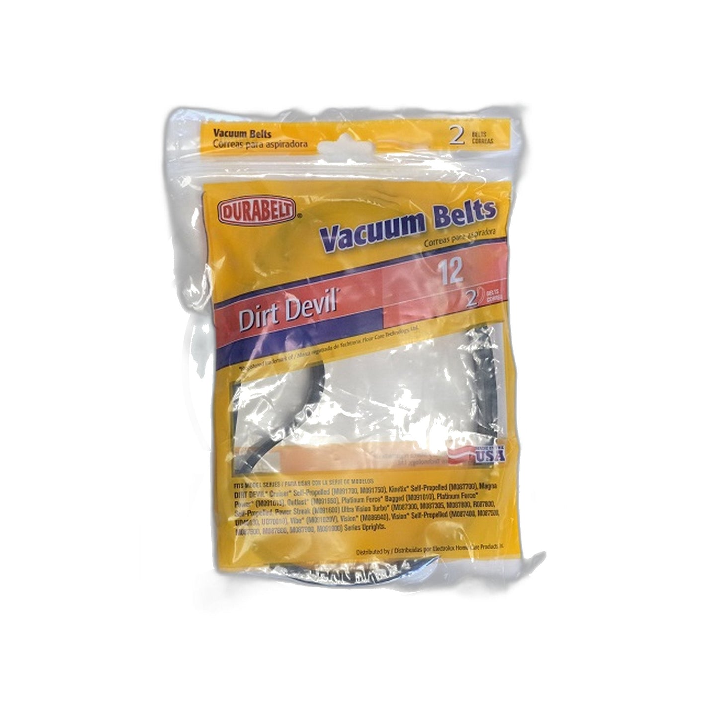 Dirt Devil Style 12 Vacuum Belt, 2-Pack (Replaces 1LC0011600)