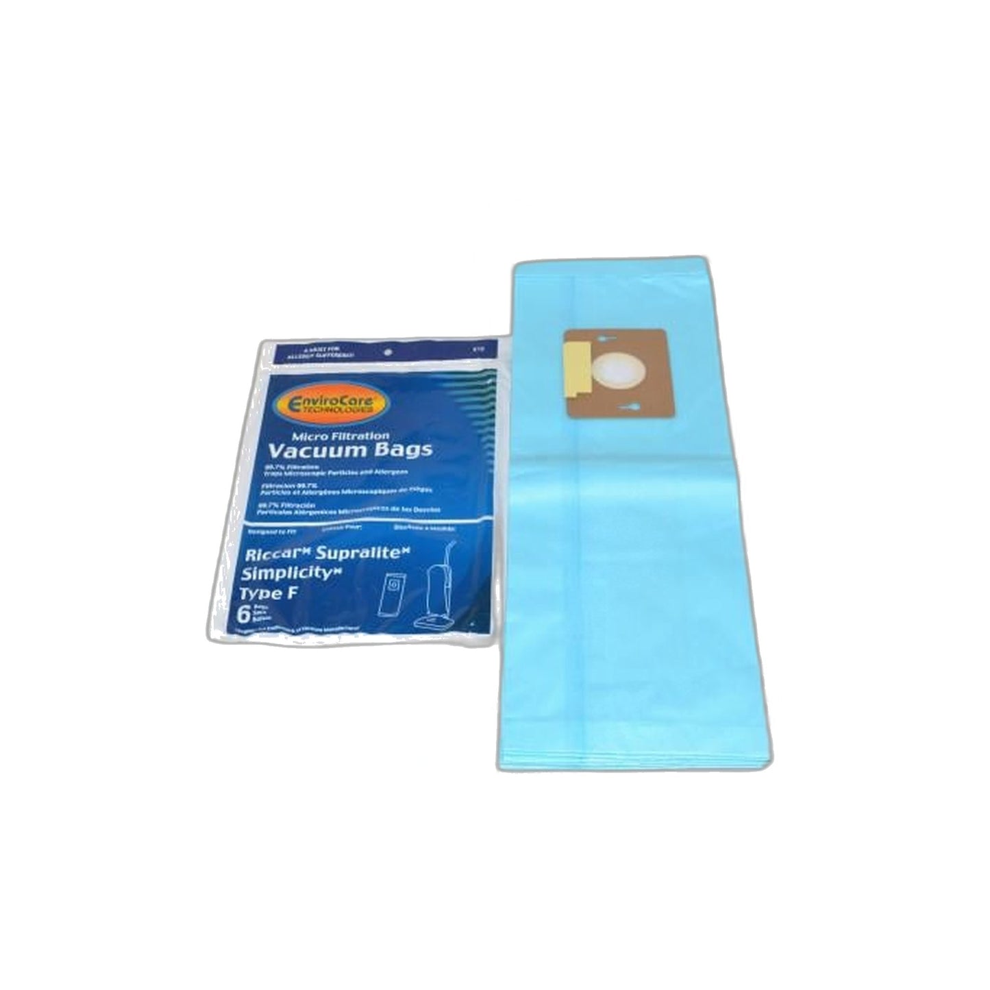 Simplicity/Riccar Type F Allergen Paper Bags - Supralight/Freedom, 6 Pack