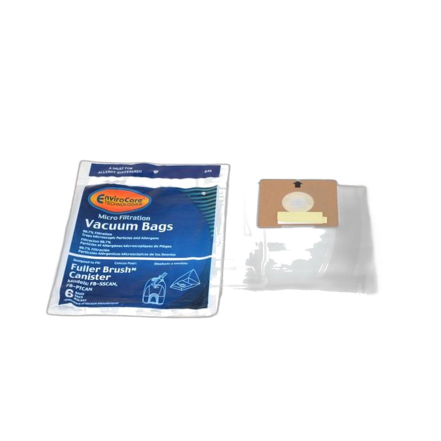 Fuller Brush Canister Replacement Bags - FB-SSCAN, FB-PTCAN, FB-PT2, 6 Pack