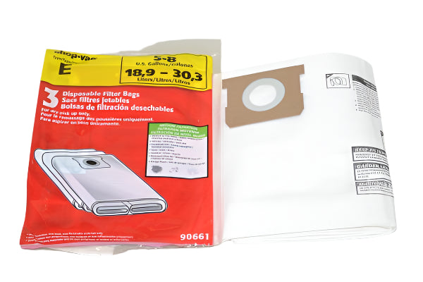 Shop-Vac 9066133 Type E Paper Bags, 3-Pack
