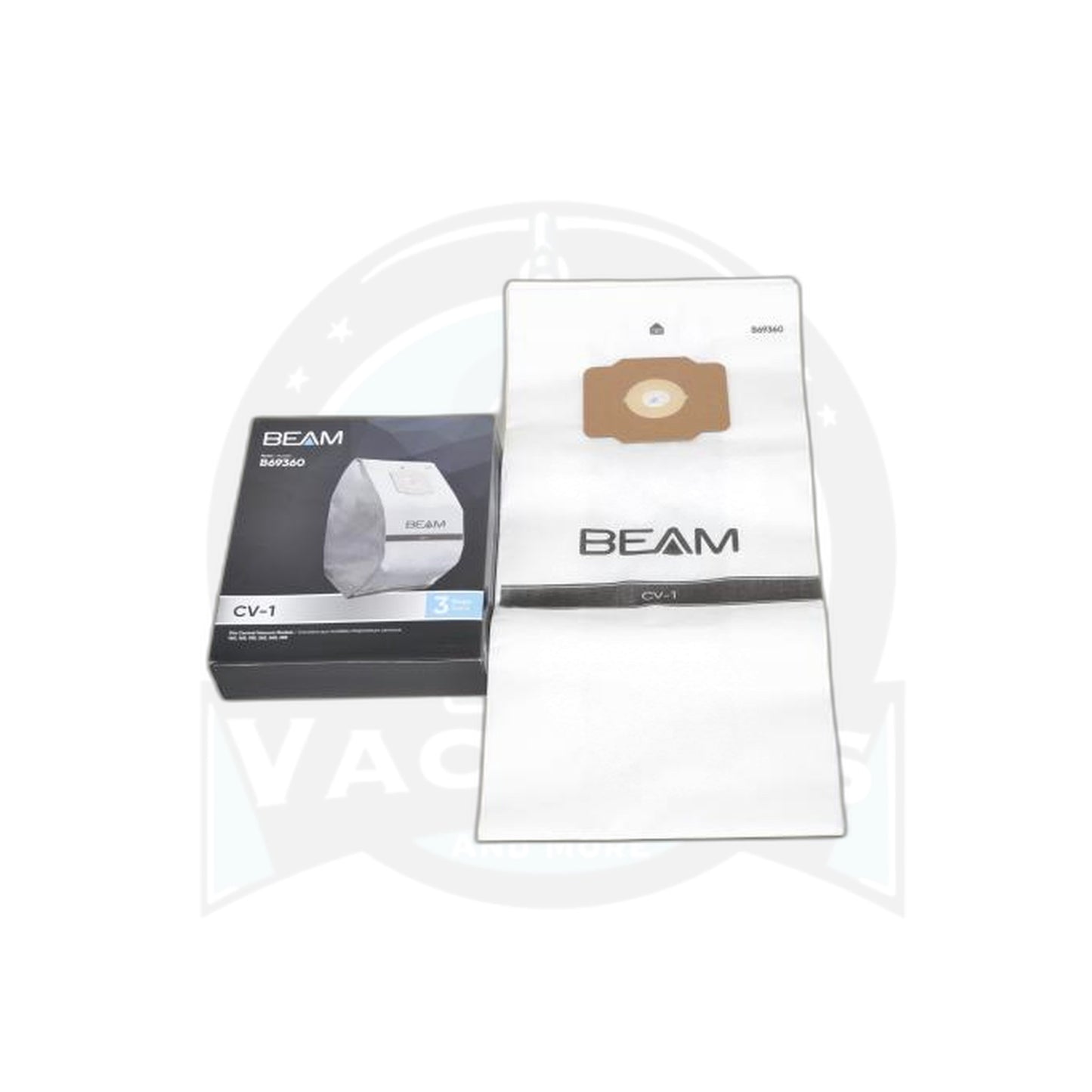 Paper Bags 3-Pack - Beam BU165 Central Vacuum - Beam