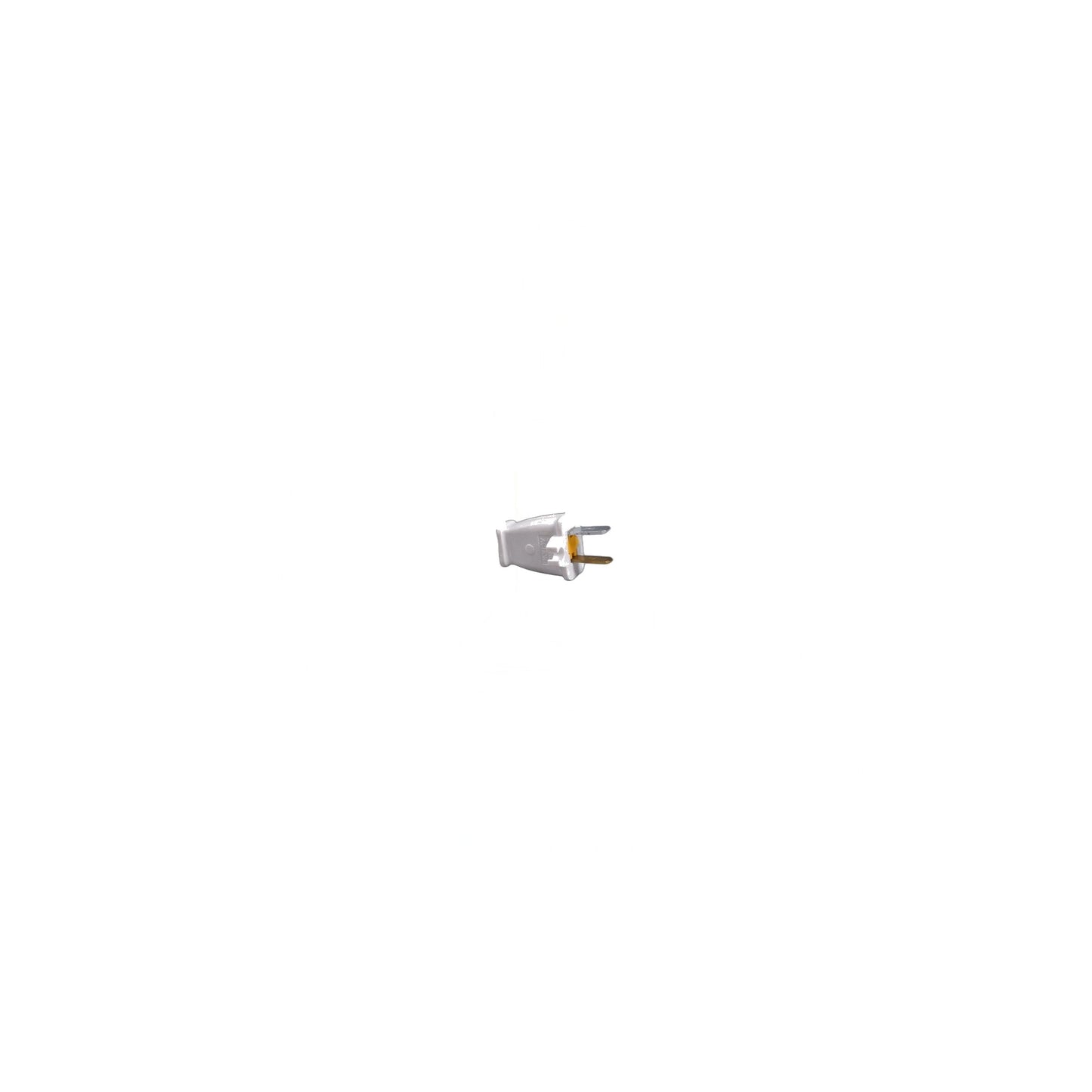 White Male Plug with Sta-Tite Grip