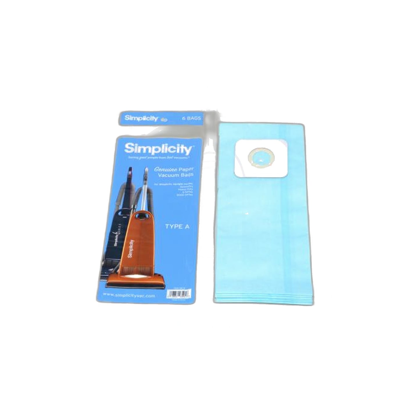 Carpet Pro Simplicity / Riccar Type A Upright Paper Bags - 6-Pack