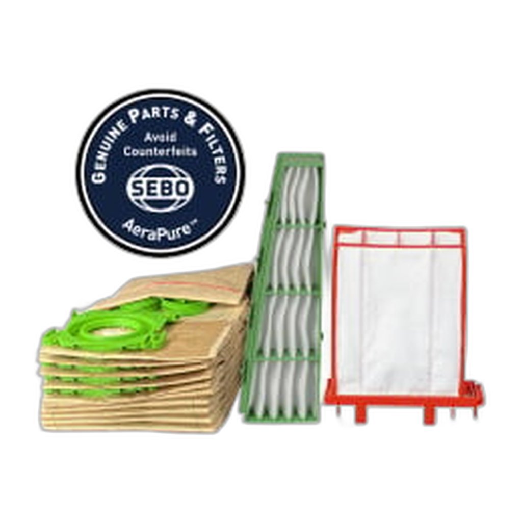 SEBO Service Box C — 10 Paper Filter Bags, Microfilter and Exhaust Filter