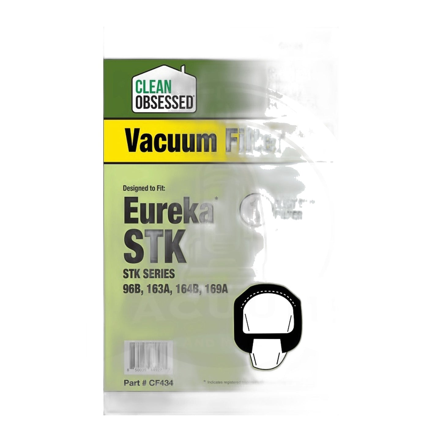 Eureka Stick Vac Dust Cup Filter for STK Series 96B, 162A, 164B, 169A