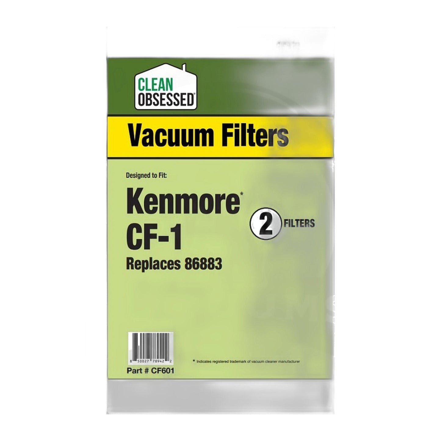 Kenmore CF-1 Canister Filter 2-Pack, Replaces 86883 (5" x 5")