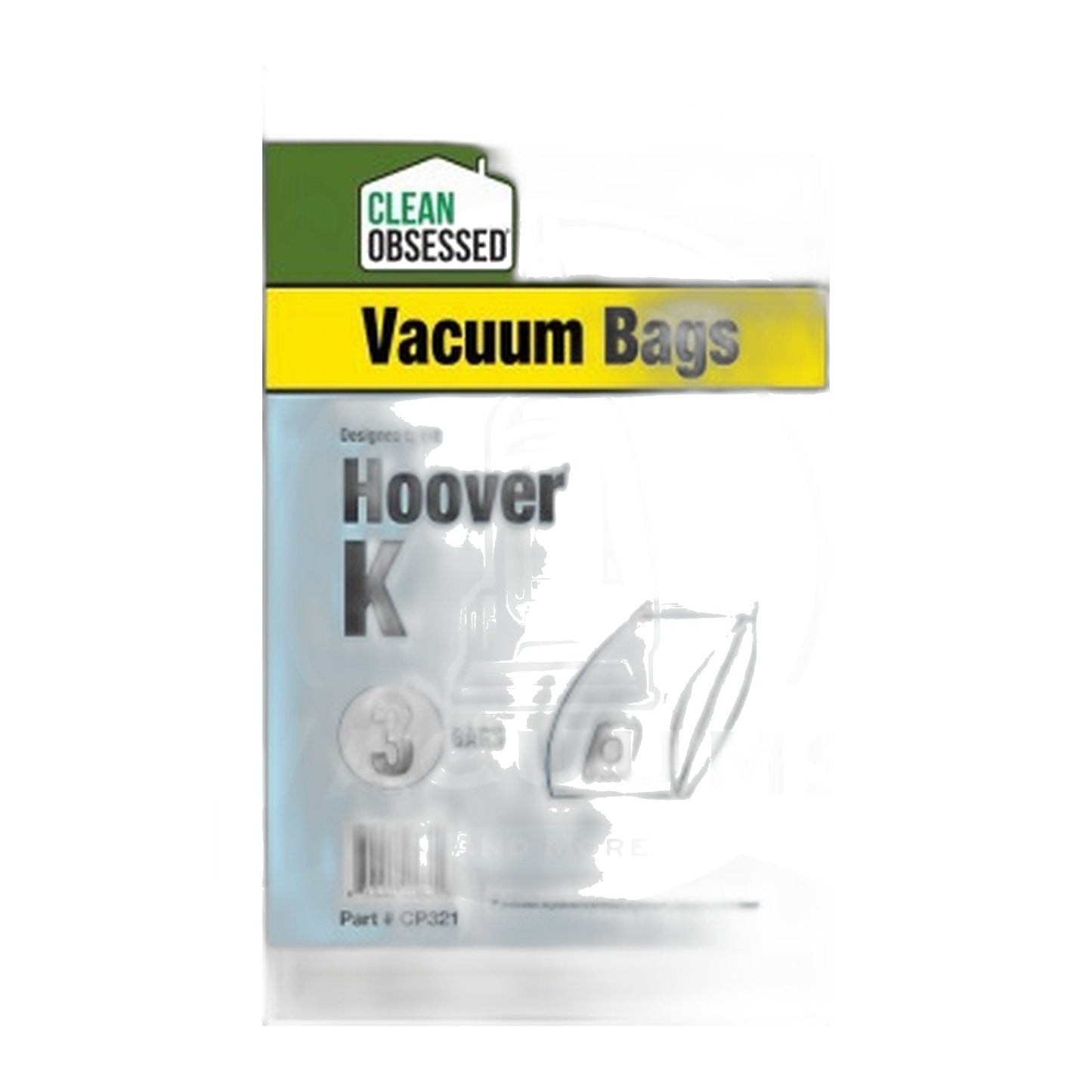 Clean Obsessed Hoover Type K Micro Filtration Vacuum Bags, 3-Pack