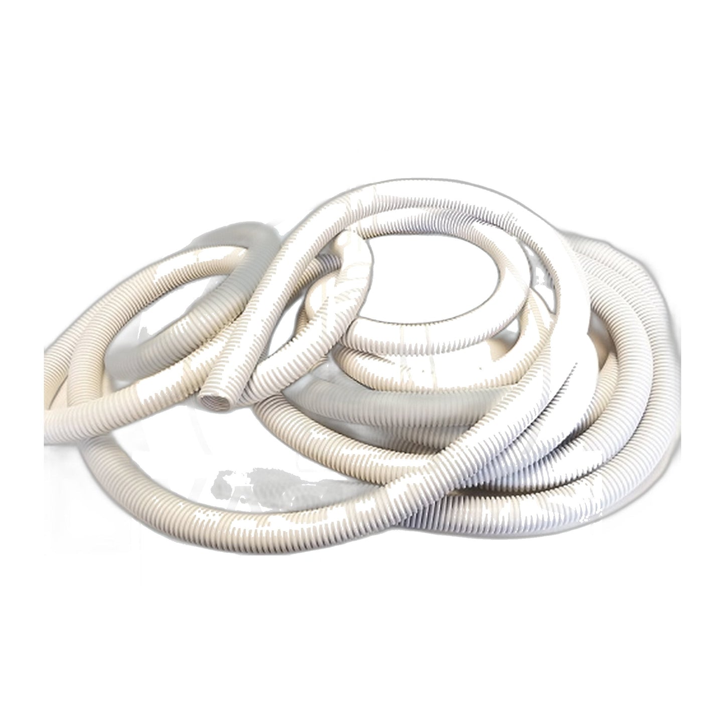 50 ft x 1-1/4" Crushproof Vacuum Hose, Light Grey - Premium Grade