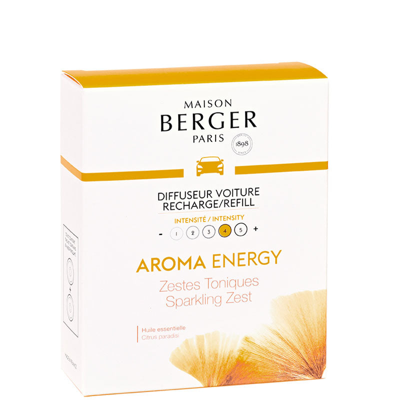 Maison Berger Set of 2 Aroma Energy Car Diffuser Refills