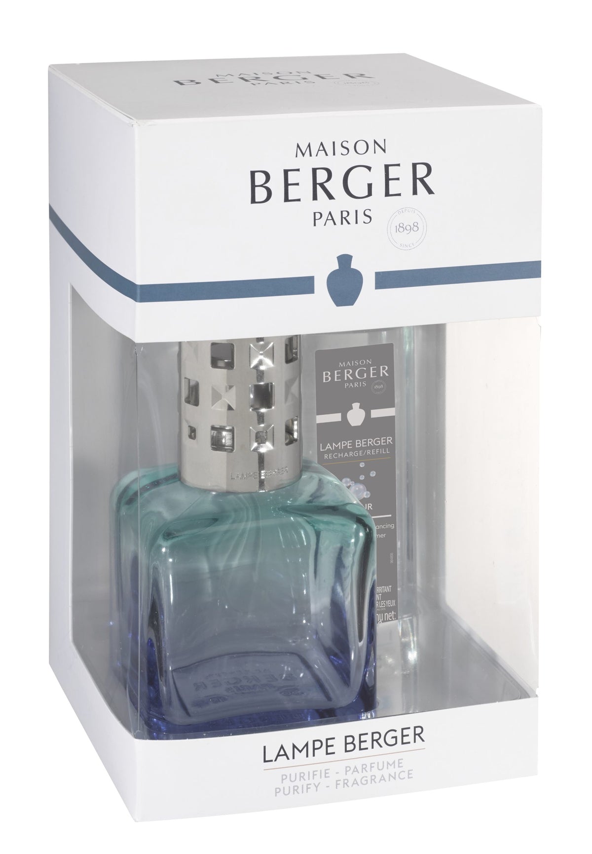 Maison Berger Glaçon Turquoise-Blue Gradient Lamp Gift Set with Air Pur