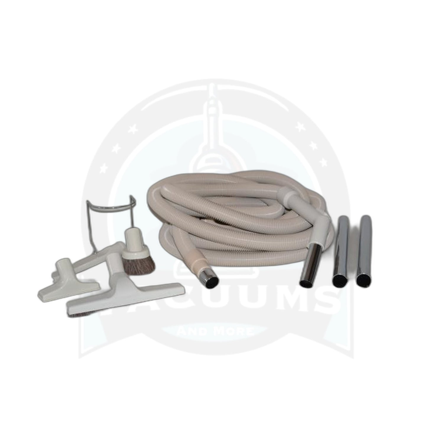 Titan T3 Central Vacuum Garage Kit - 30 Ft White Hose with Tools
