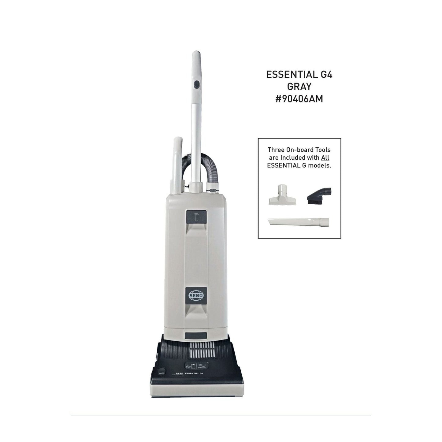 SEBO ESSENTIAL G4 Bagged Upright Vacuum, Black