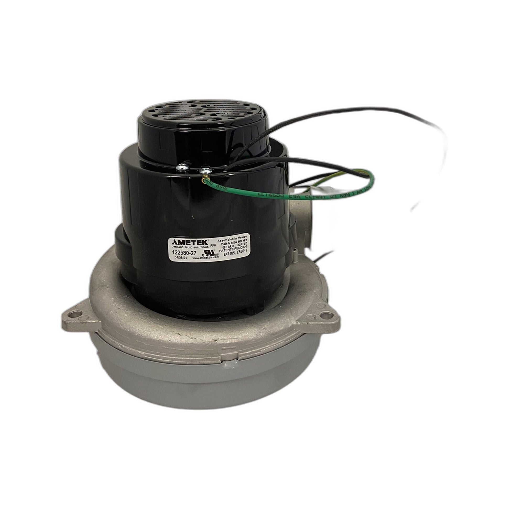 Assembled AMETEK 122580-27 Motor with TCALUM300 Exhaust Tube