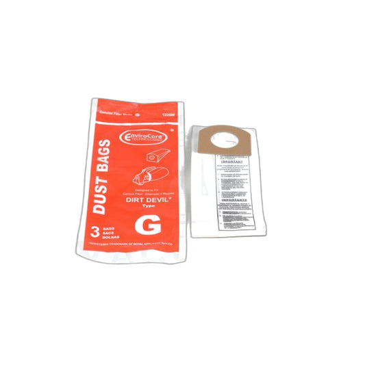 Dirt Devil G Hand Vacuum Envirocare Replacement Paper Bags - Royal - 3 Pack