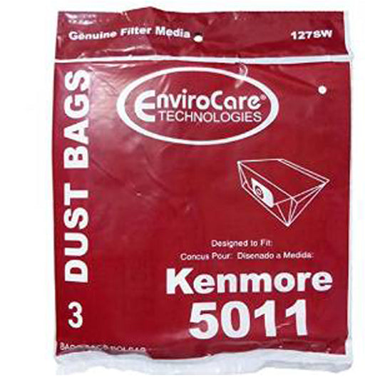 EnviroCare 127SW Kenmore Type P 5011 Bags, 3-Pack