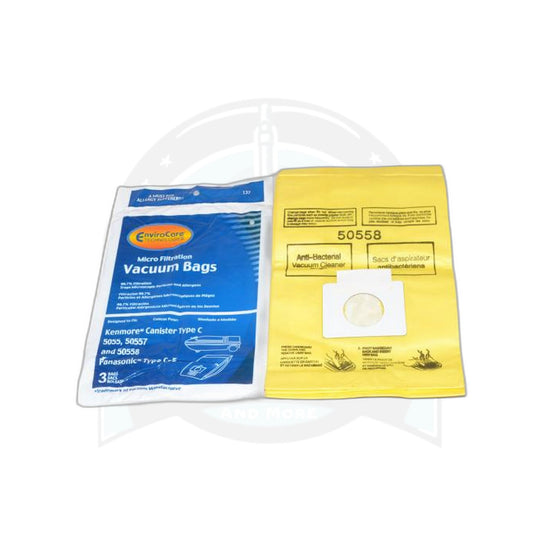 Canister Micro Paper Bags - Kenmore 5055 / Panasonic C-5 - 3 Pack - Type C - Kenmore