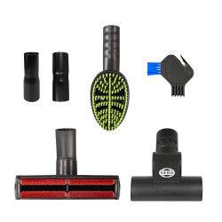 Pet Value Pack - 6 pcs (pet hair nozzle, grooming brush, adapter, extender, turbo brush, brush roller cleaning tool) - Image 2