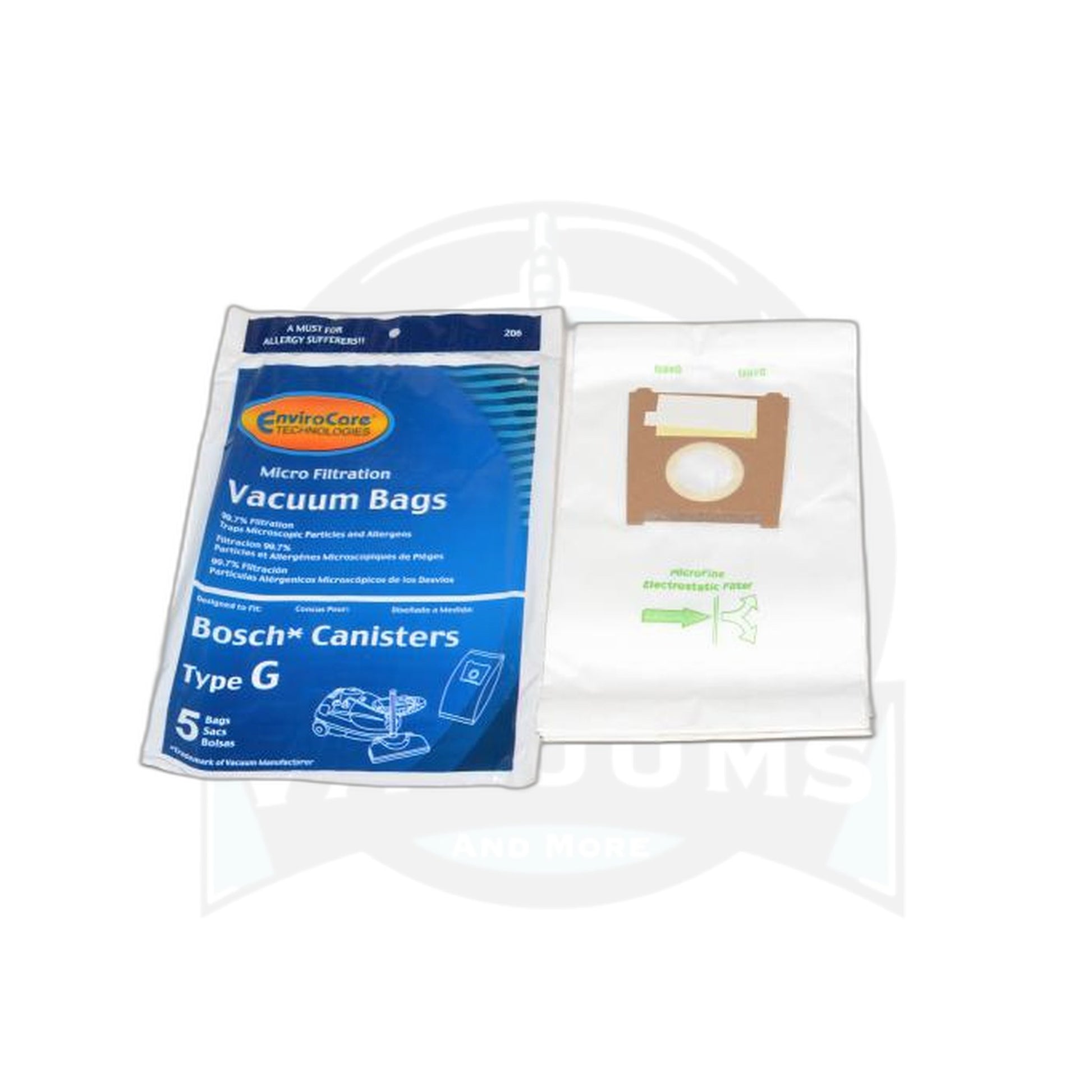 G Compact Canister Paper Bags - Bosch Microfiltration (5-Pack) - Bosch