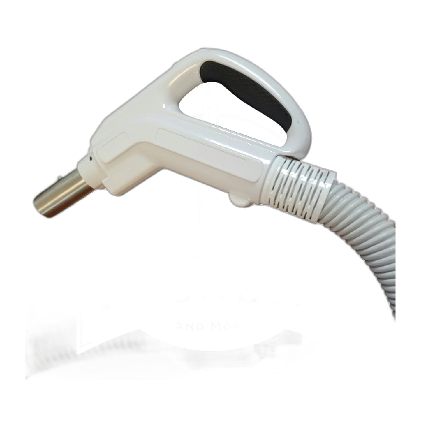 Universal 30 ft Dual-Volt Direct-Connect Central Vac Hose, Lt Gray - 1-3/8"