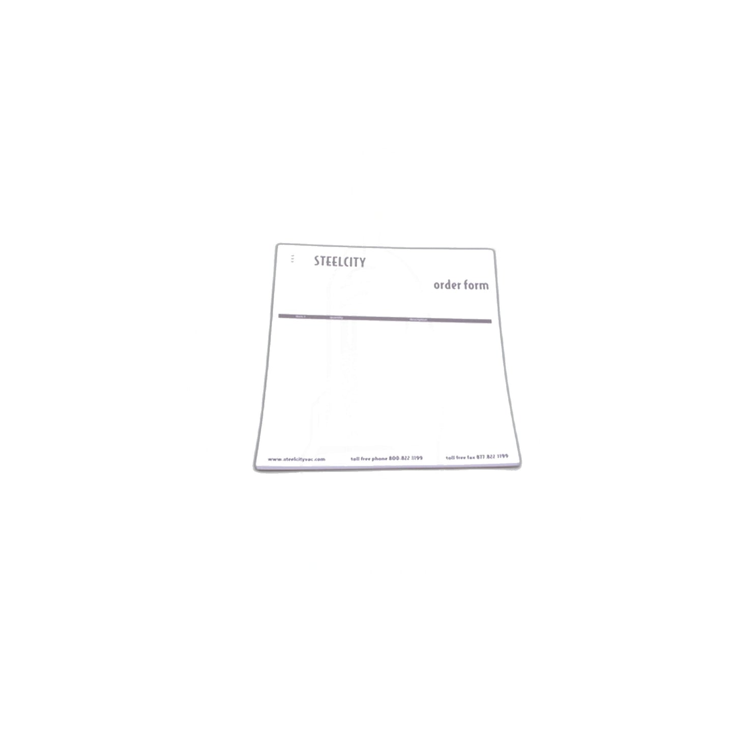 Steel City Vacuum Ordering Note Pad - Shop Supply