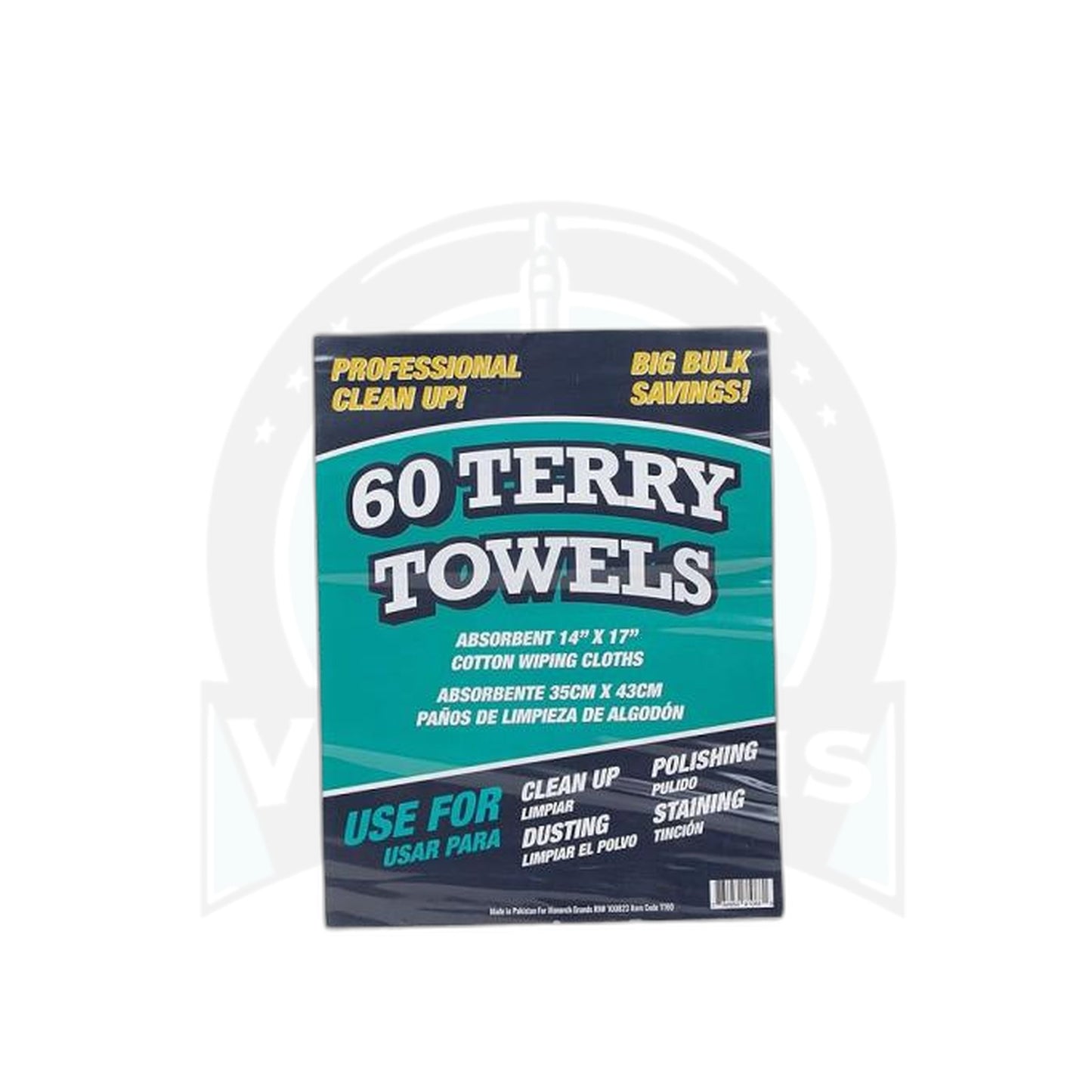 White Terry Cloth Towels 16 x 19 Inch - 10 Pack, Multipurpose