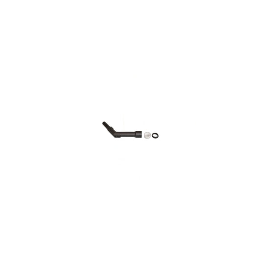 Curved Hose End with Repair Kit, 1-1/4", Black