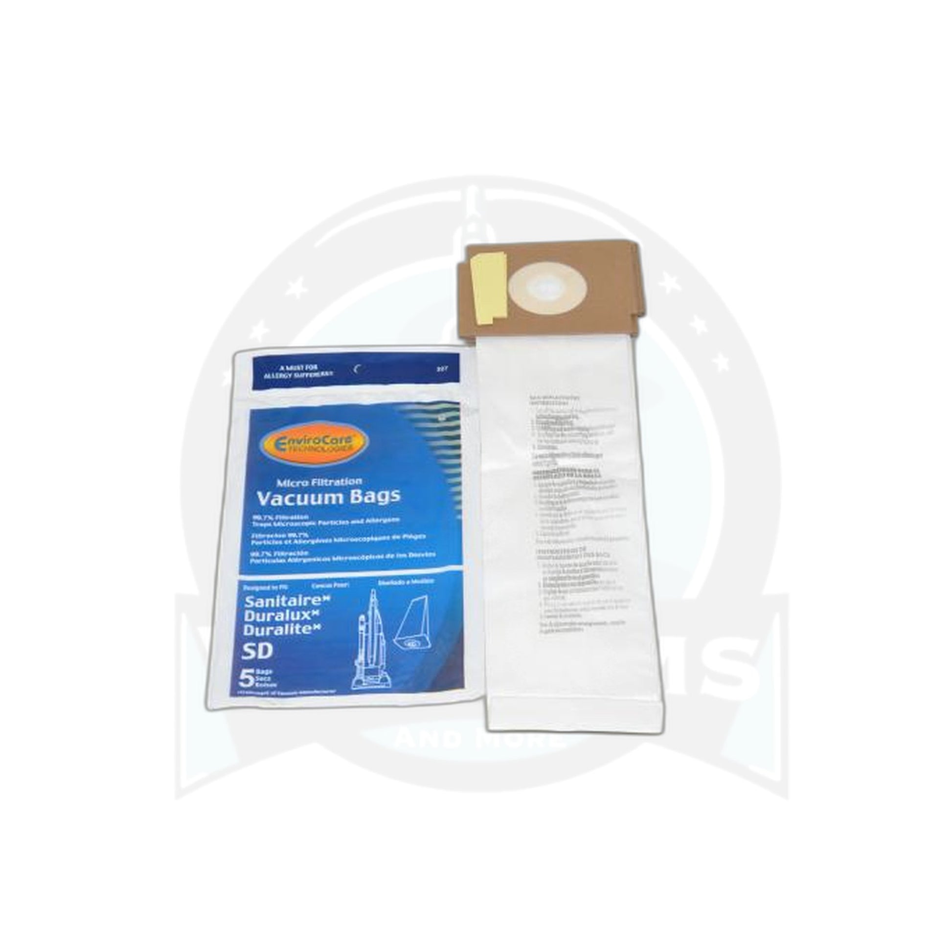 Sd Duralux Enviro Repl Paper Bags-sanitaire - 5 Pack - Sanitaire