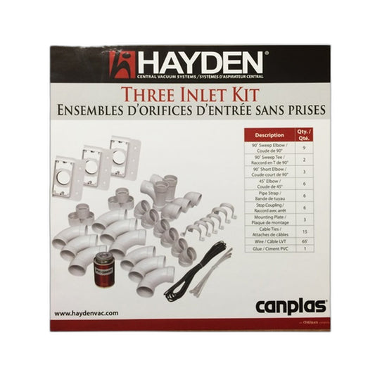 Hayden 3-Inlet SuperValve Kit, #33213 Square Door, White