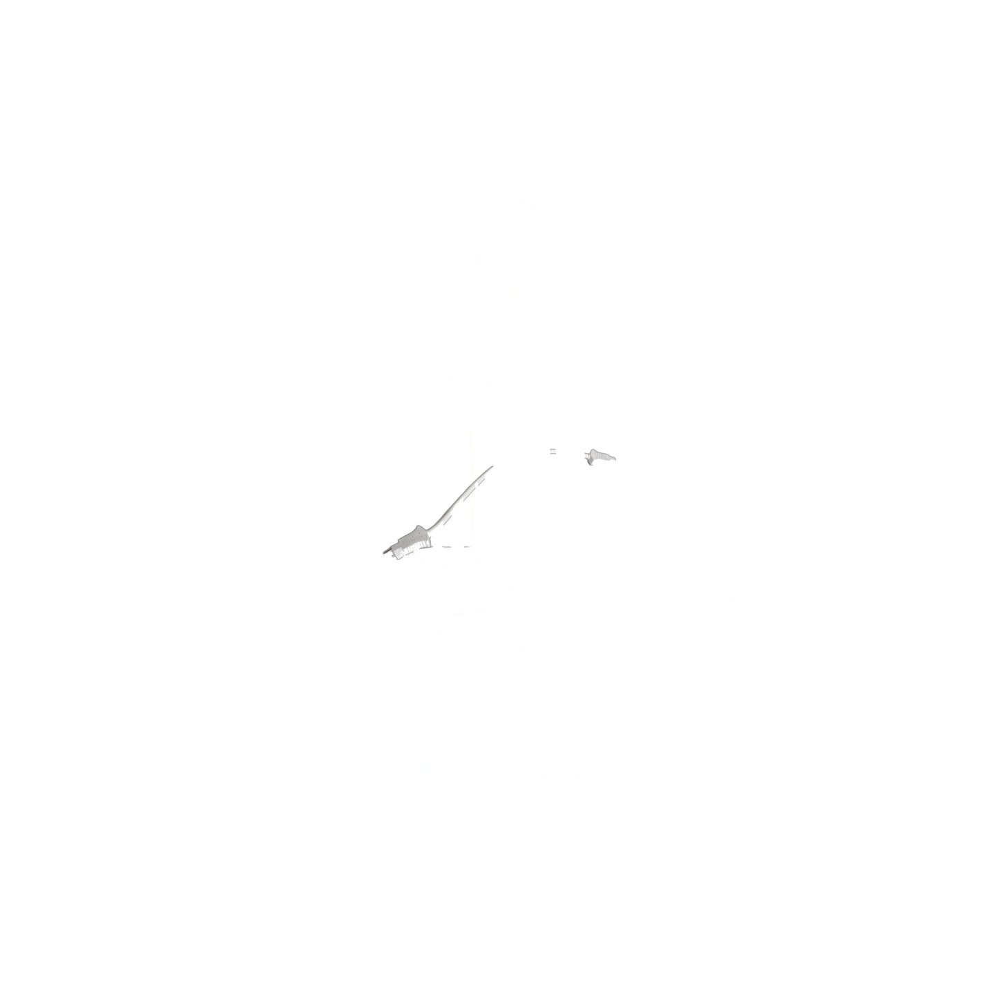Hose Cord, 10", Male/Female - White
