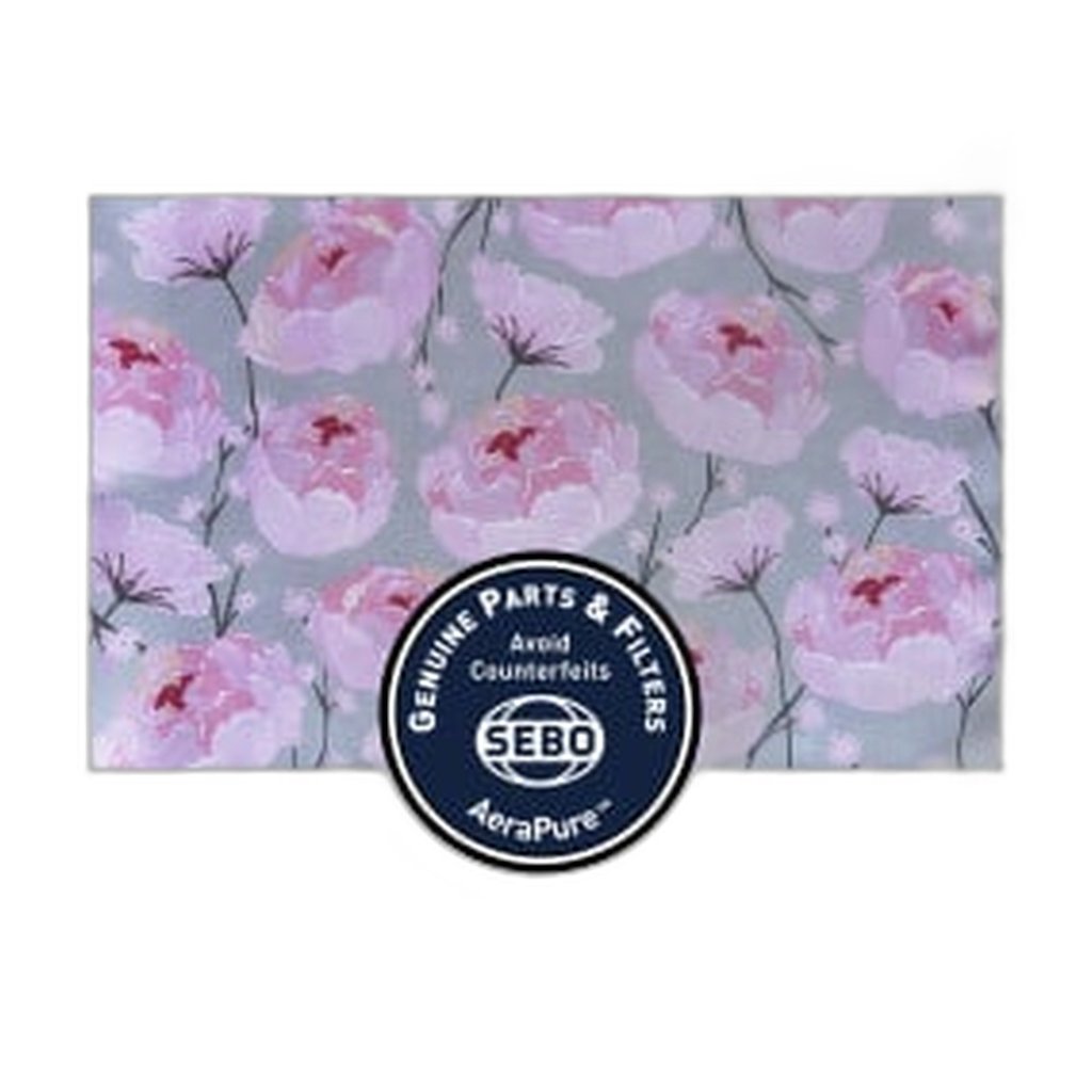 SEBO Textile Exhaust Microfilter for FELIX Premium — Pink and Gray Peony