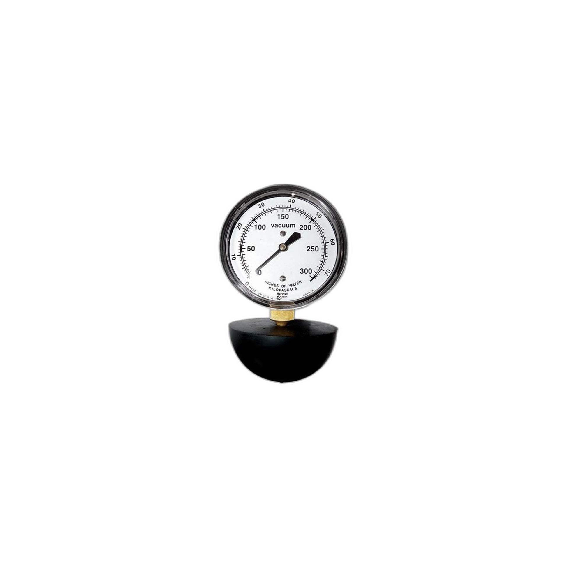 Central Vacuum Water-Lift Suction Gauge, 0-200 in H2O