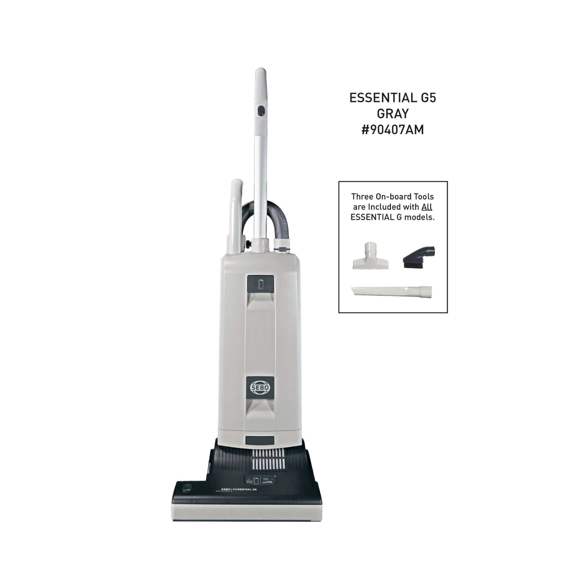 SEBO ESSENTIAL G4 Bagged Upright Vacuum, Black