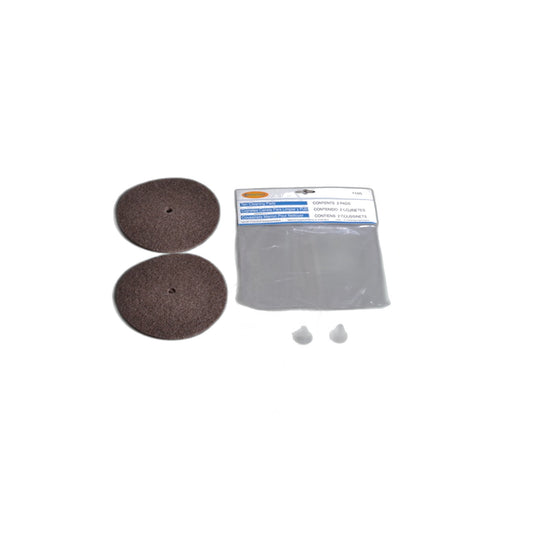 Tan Scrubbing Pads with Pad Holder - Fits All Floor Polishers (Small Hole)