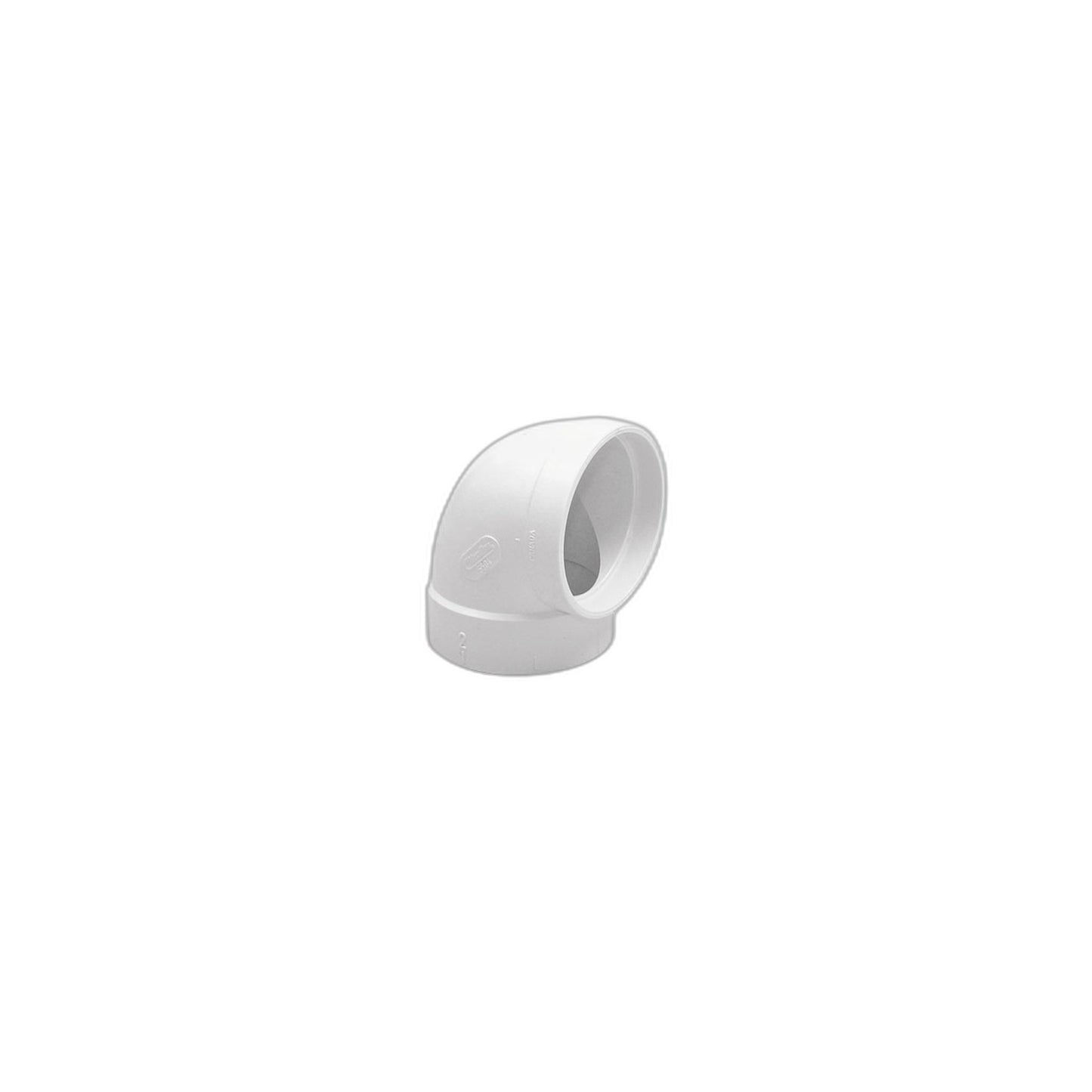 Vaculine PVC 90-Degree Short-Radius Elbow Fitting, 1 Spigot End