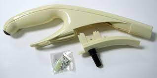 Handle Grip, complete (2 pcs.), with grommet, clamp, and screws, for FELIX Ice Blue, White, Rose, and DART (white) - SEBO