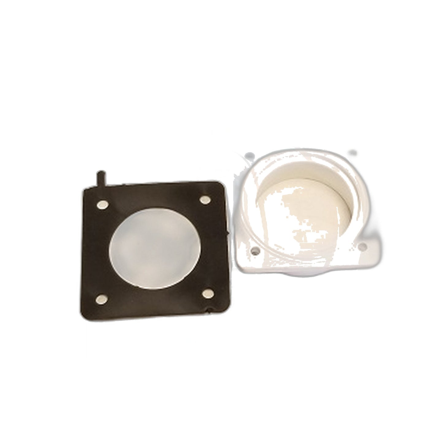 Vaculine Flanged Spigot with Gasket, White - Central Vacuum (150/Case)