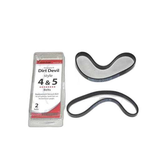 Dirt Devil Style 4 and 5 Belt (2 Pack) - Flat Vacuum Belt Replacement