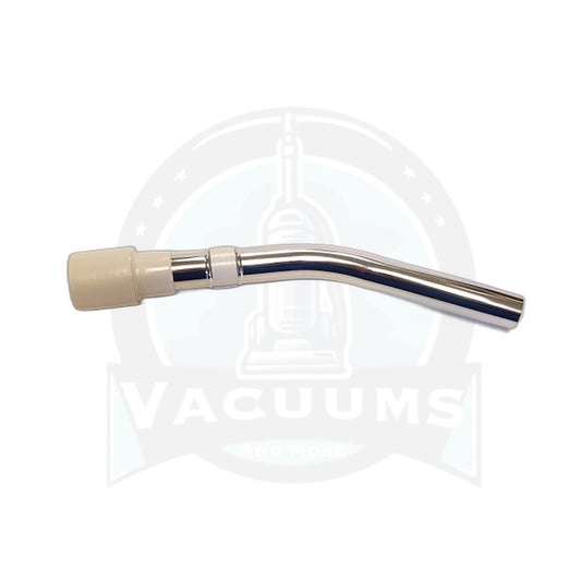 Fit All Curved Chrome Hose End, Friction Fit 1-3/8" Light Grey Cuff